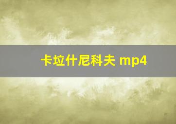 卡垃什尼科夫 mp4